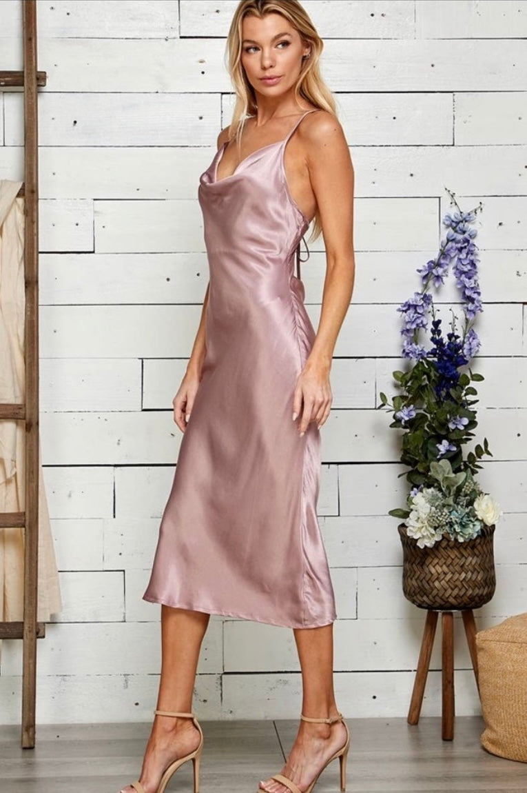 Dusty Pink Silky Dress
