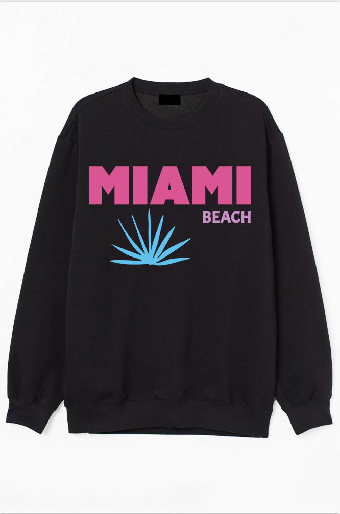 MIAMI BEACH Preslie Crewneck / Pullover Sweatshirt
