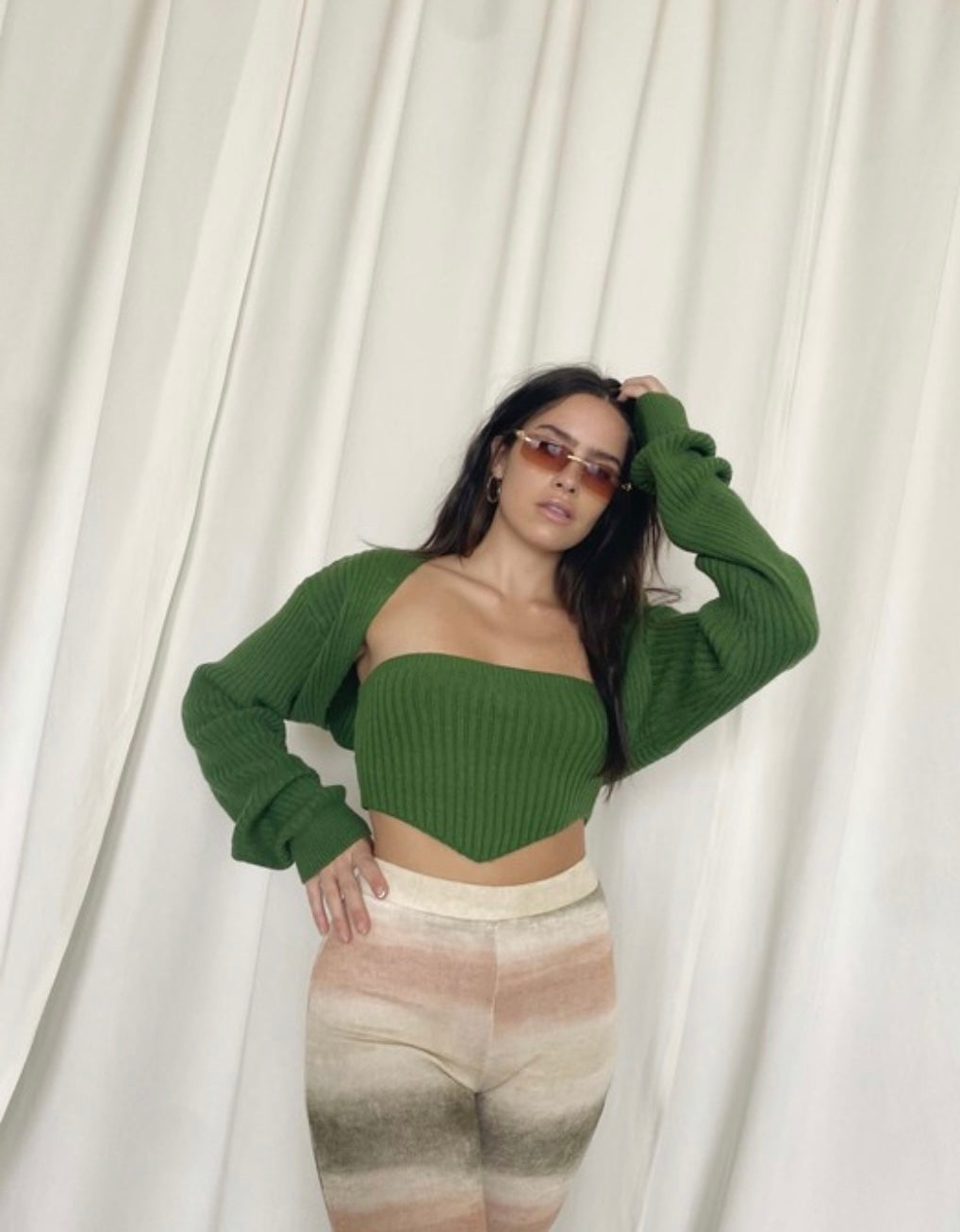 Green Borelo Sweater Set