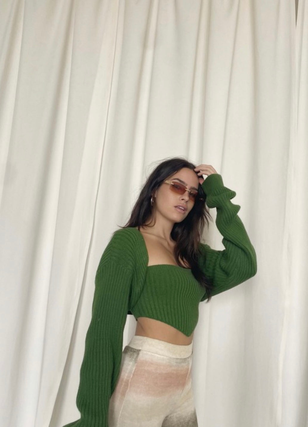 Green Borelo Sweater Set